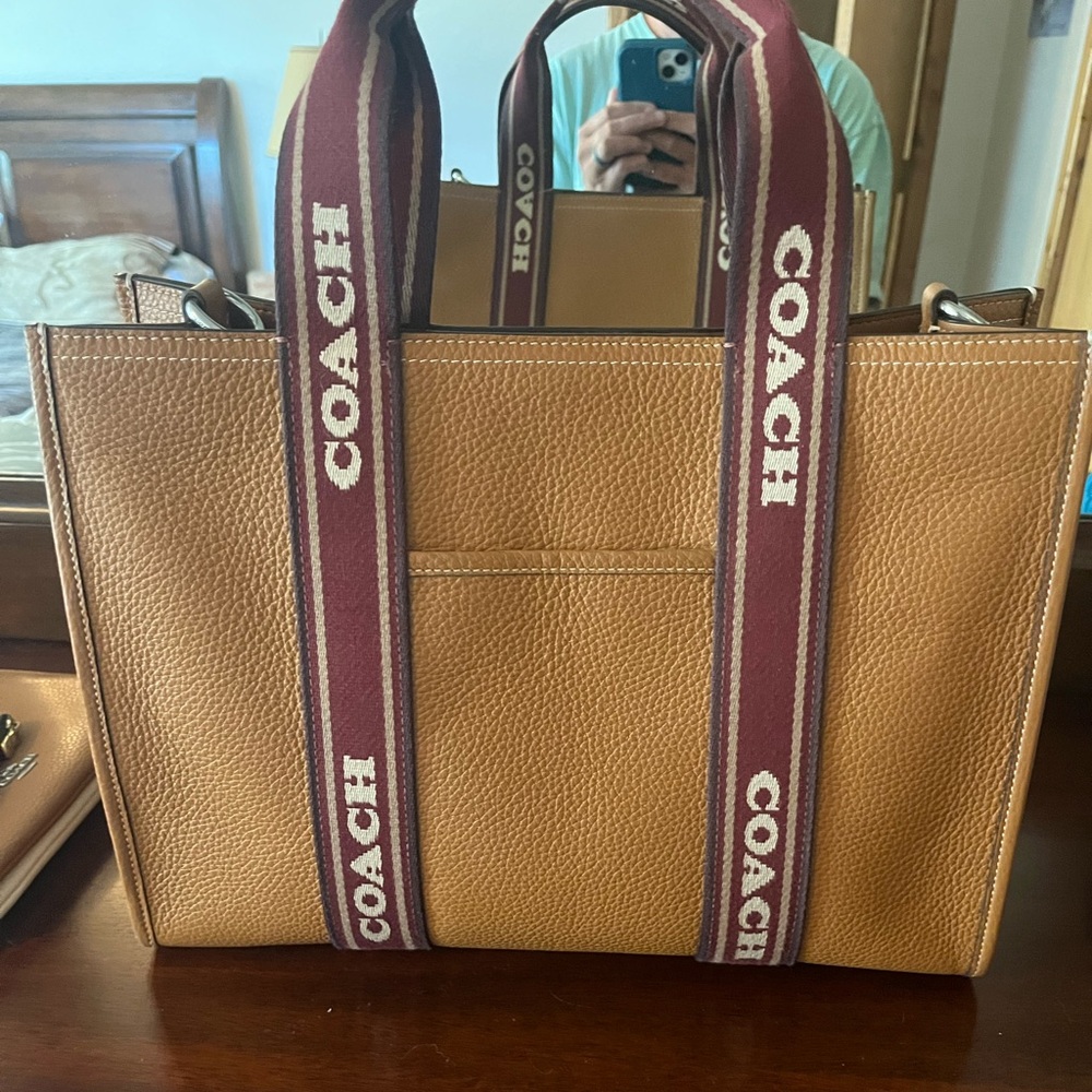 Coach Tan Leather Tote Bag